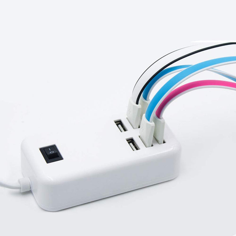 [Australia - AusPower] - 6 Ports USB Charger Hub Desktop US Plug AC Power Wall Travel Charging Adapter Slots Charging Station 