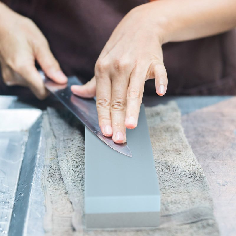 [Australia - AusPower] - Knife Sharpening Stone – Dual Sided 400/1000 Grit Water Stone – Sharpener, Polishing Tool for Kitchen, Hunting, Pocket Knives or Blades by Whetstone 
