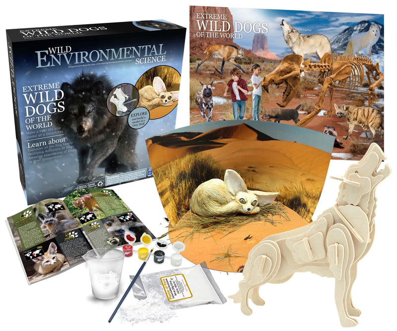 [Australia - AusPower] - WILD ENVIRONMENTAL SCIENCE Extreme Wild Dogs of The World - for Ages 6+ - Create and Customize Models and Dioramas - Study The Most Extreme Animals 