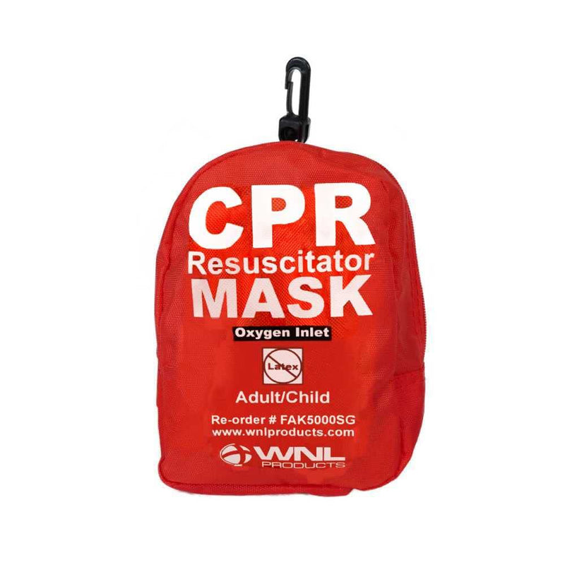 [Australia - AusPower] - WNL Products CPR Rescue Mask, Adult/Child Pocket Resuscitator, Soft Case Kit with Belt Clip 2 Pack 