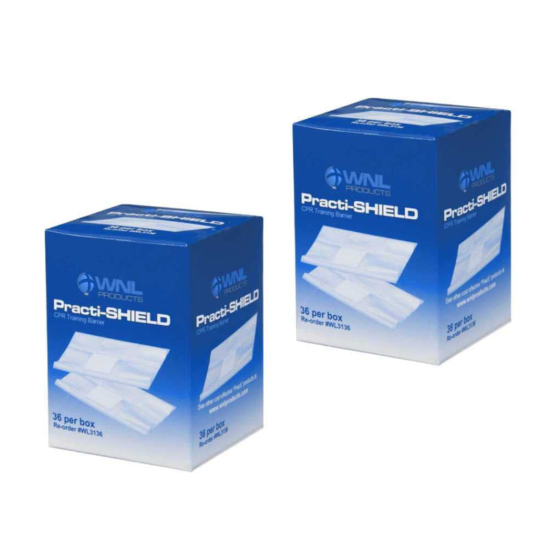 [Australia - AusPower] - WNL Products WL3136-2PACK CPR Practi-Shield Manikin Training Protector (72 Shields) 72 Shields 