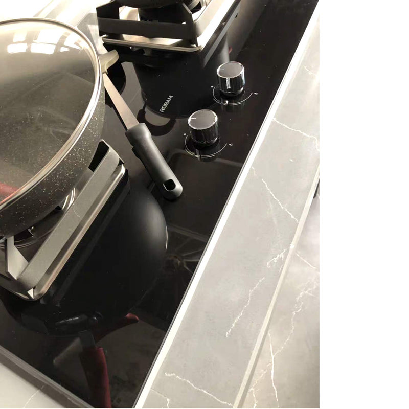 White self-adhesive PU caulk strip for bathtub, bathroom, toilet, and kitchen; 7.5mm masking tape by WOLAIYE.