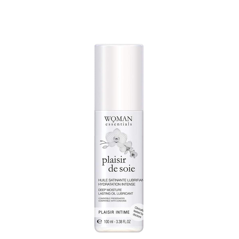 [Australia - AusPower] - Woman Essentials - PLAISIR DE Soie - Deep Moisture Lasting Massage Oil and Intimate Moisturiser. Made in France. Dermatologically Tested. Ultra-Glide, Non Sticky. (100 ml) 