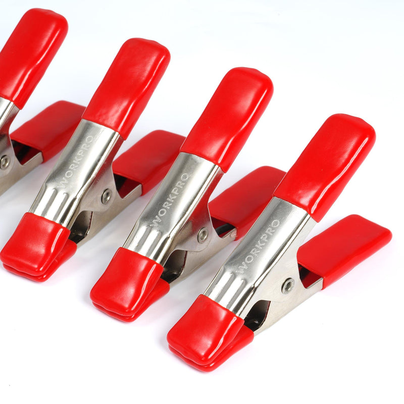 [Australia - AusPower] - WORKPRO 20-Piece Steel Spring Clamp Set, 15pc 3/4" clamps, 5pc 1" clamps for Wood Working, DIY, Photo Studio Backdrops Backgrounds, W001401A 