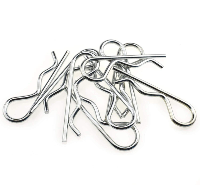 [Australia - AusPower] - 20Pcs R Clips Retaining Cotter Pins, Heavy Duty Zinc Plated Cotter Pin Hairpin Assortment Kit for Use On Hitch Pin Lock Systems - M2.5 X 55mm 20pcs-M2.5*55mm 