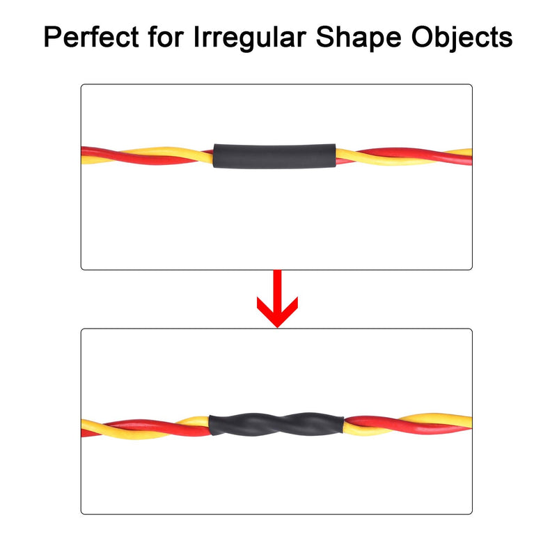 [Australia - AusPower] - 3/8 Inch 20 Ft XHF 3:1 Waterproof Heat Shrink Tubing Roll Marine Grade Adhesive Lined Heat Shrink Tube, Insulation Sealing Oil-Proof Wear-Resistant Black (9.5mm(3/8"))-20ft 1 