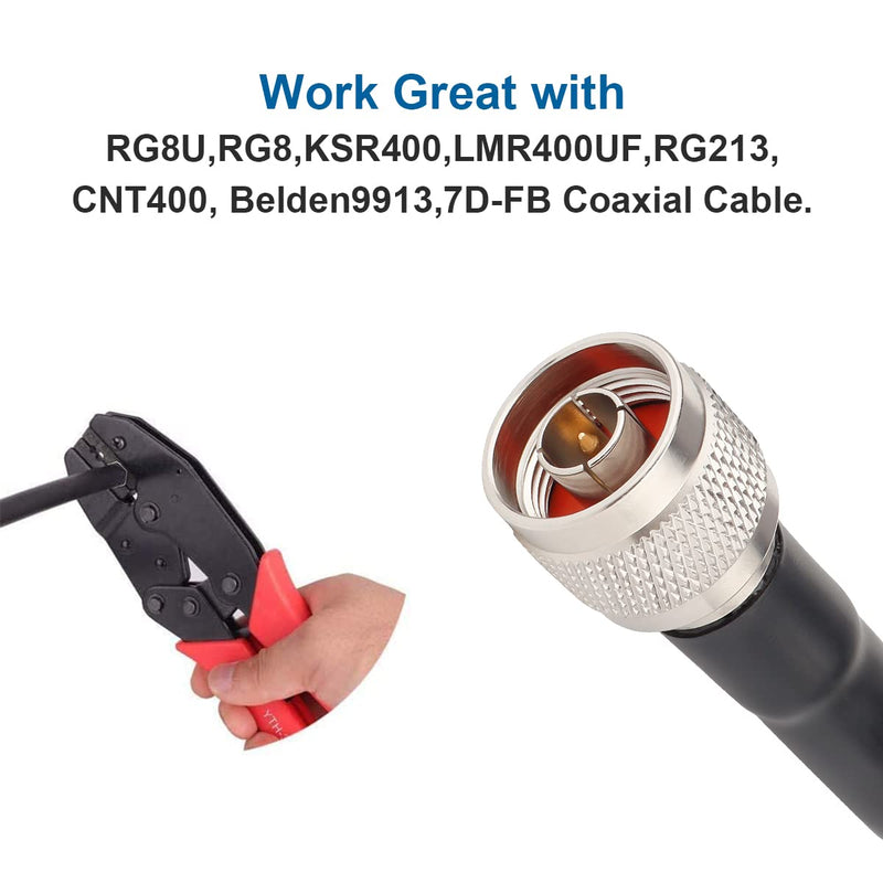 [Australia - AusPower] - XRDS -RF 10 Pack N Male Crimp Connector 50 ohm N Male Plug Rf Crimp Connector for LMR400 Belden 9913 RG8 