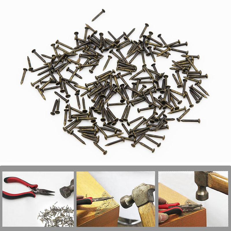 [Australia - AusPower] - Yasorn Wooden Nail Tiny Antique DIY Decorative Boxes Accessories Mini Nail Screw (Bronze, Set of 500pcs) 