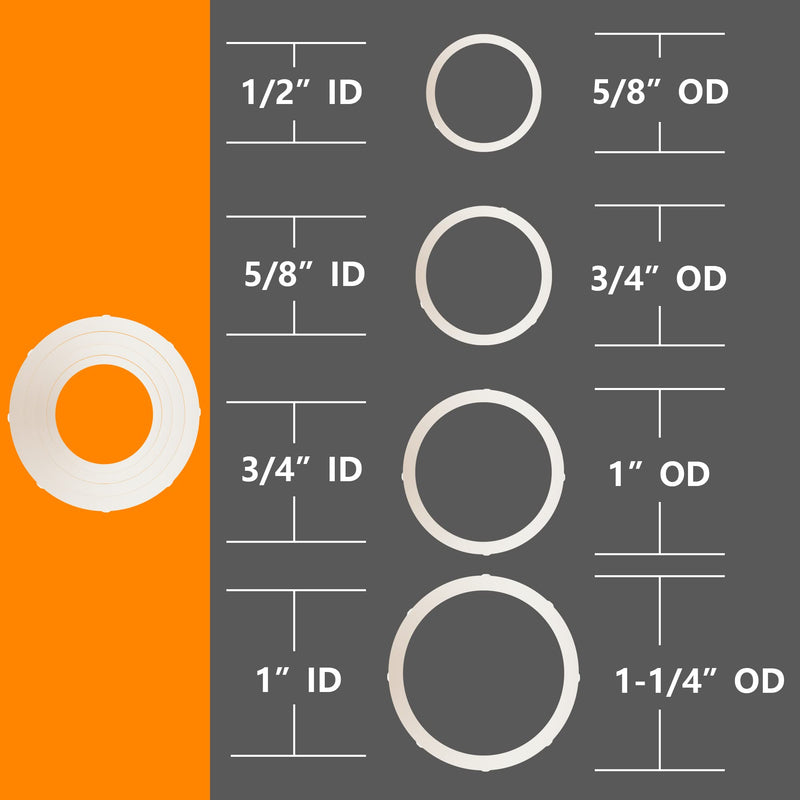 [Australia - AusPower] - Reducing Bushing Adapters for Bench Grinding Wheels 8 PCS(2 Sets) Arbor Adapters 3/4" Thick from 1-1/4" to 1", 3/4", 5/8" 2 sets 3/4" Thick 