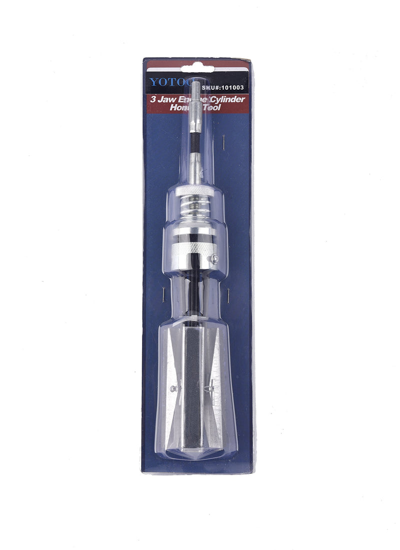 YOTOO engine cylinder hone tool with adjustable 2-7 inch diameter, 4-inch length, 220 grit stones for engine cylinder refinishing.