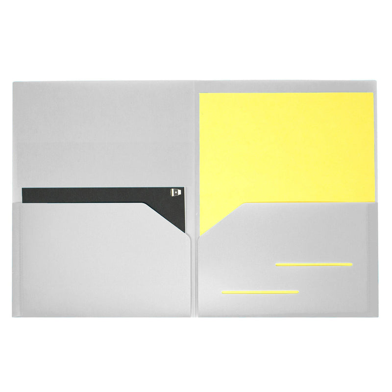 [Australia - AusPower] - Youngever 12 Pack Heavy Duty Plastic Two Pocket Folders, Heavy Duty Plastic 2 Pocket Folder, Urban Colors 