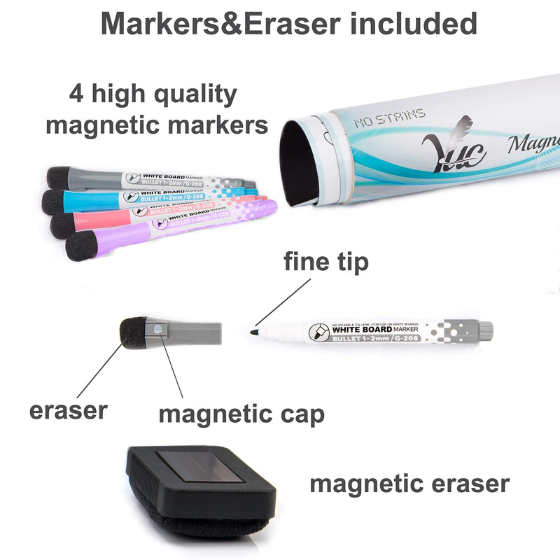 [Australia - AusPower] - Magnetic Dry Erase Chore Chart for Fridge with New Premium Stain Resistant Technology 12x9 inch 