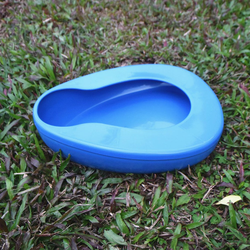 [Australia - AusPower] - YUMSUM Firm Thick Stable PP Bedpan Heavy Duty Smooth Countoured for Bed-Bound Patient (Blue) Blue 