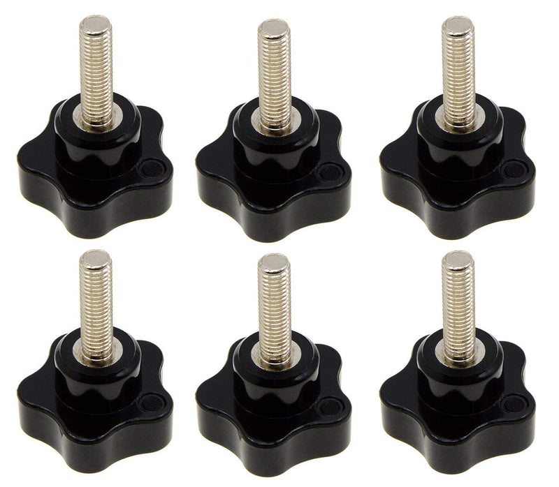 [Australia - AusPower] - YXQ M8 x 30mm Thread Replacement Star Hand Knob Tightening Screw Quick Removal for Umbrella Base (6Pcs) M8 x 30(6Pcs) 