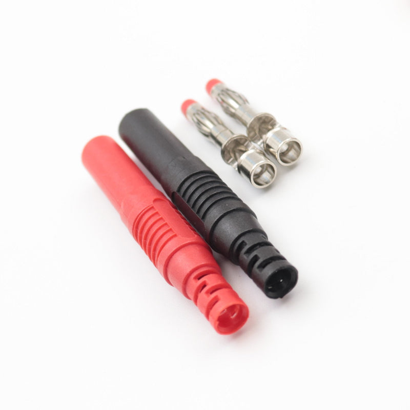 [Australia - AusPower] - 10Pcs Insulated Safety Straight Seal Protection Shrouded 4mm Banana Plugs Solder DIY Banana Plug Connectors for Multimeter Test Leads Ends Probes Adapters 10Pcs Red+Black 