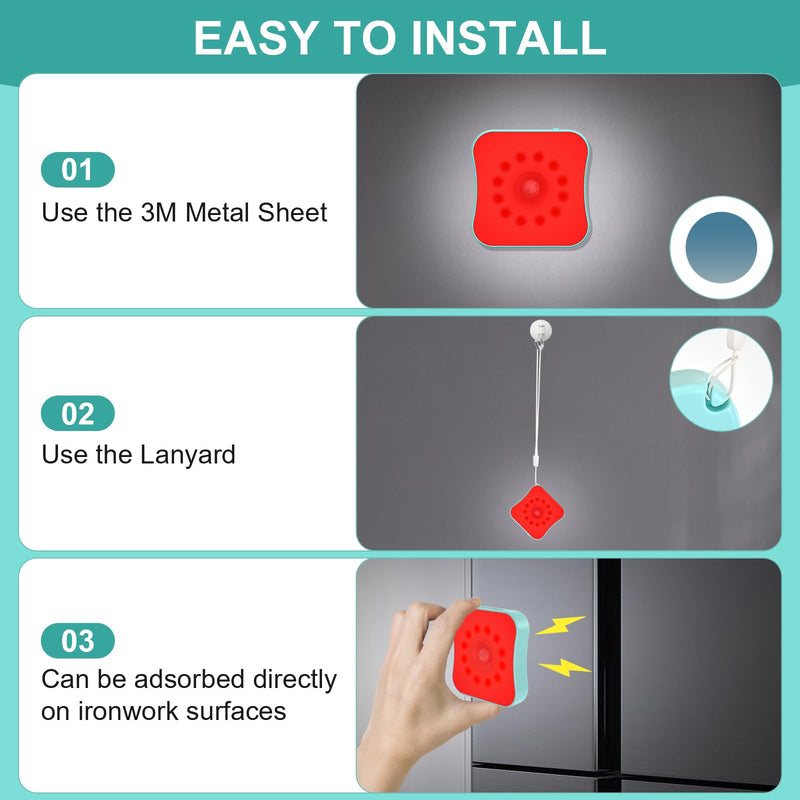 [Australia - AusPower] - ZOCIFINER Red Motion Sensor Night Lights, Wireless Stick On Motion Sensor Red Night Lights, Rechargeable Red Night Lights for Stair Hallway Bathroom Bedroom, 4Pack 